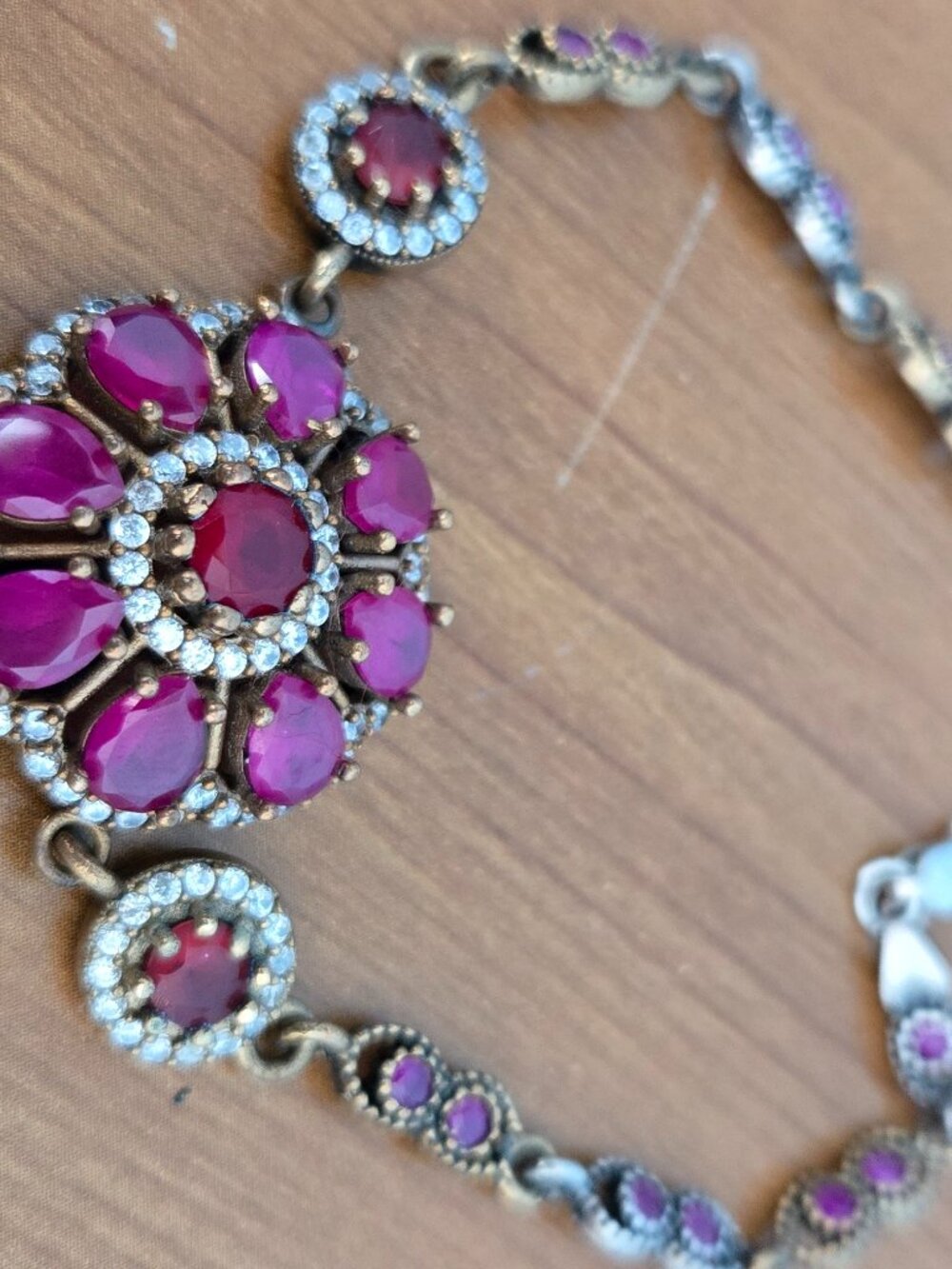 Antique floral bracelet , silver. European antique bracelet from eastern europe